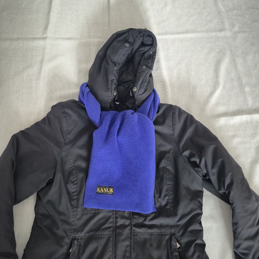 KANUK Parka,Black Hooded Winter Coat, Mid Lengthwith Bonus Kanuk Scarf,  S Large - Picture 12 of 12
